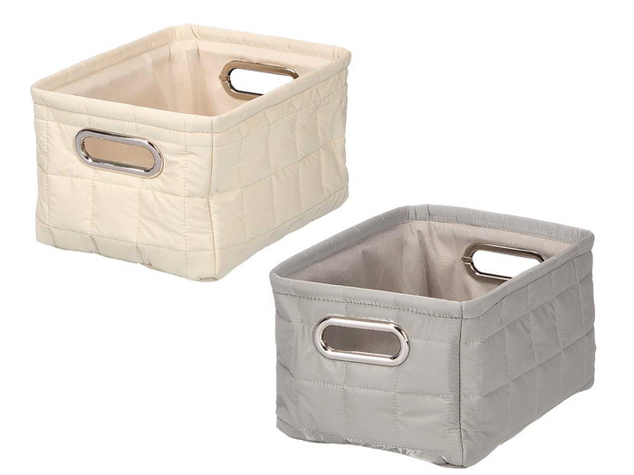 Berilo Panier Organisateur Assortiment Crème et Gris