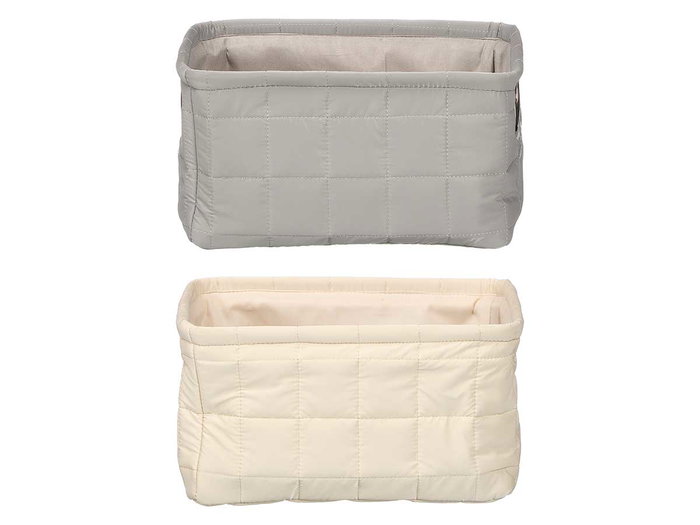 Berilo Panier Organisateur Assortiment Crème et Gris