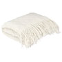 Home Deco Factory Couverture en Chenille Crème 120x150 cm