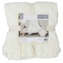 Home Deco Factory Couverture en Chenille Crème 120x150 cm