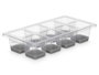 Leknes Cubiter à glaçons 8 cavités gris 27x5x13 cm en plastique PP et TPE (Set de 24)