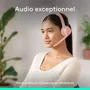 Logitech Zone 300 - Casque sans fil Bluetooth anti-parasite avec double micro Beamforming, autonomie 20h - Rose