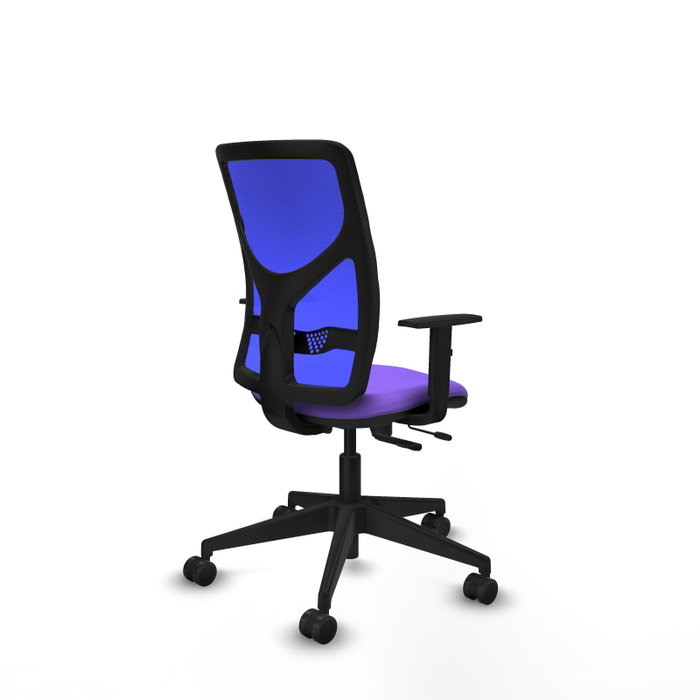 PIQUERAS Y CRESPO Chaise Motilla Synchrone/Traslack Tissu Violet Maille Bleu PIQUERAS Y CRESPO Chaise Motilla Synchrone/Traslack Tissu Violet Maille Bleu
