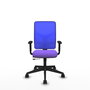 PIQUERAS Y CRESPO Chaise Motilla Synchrone/Traslack Tissu Violet Maille Bleu