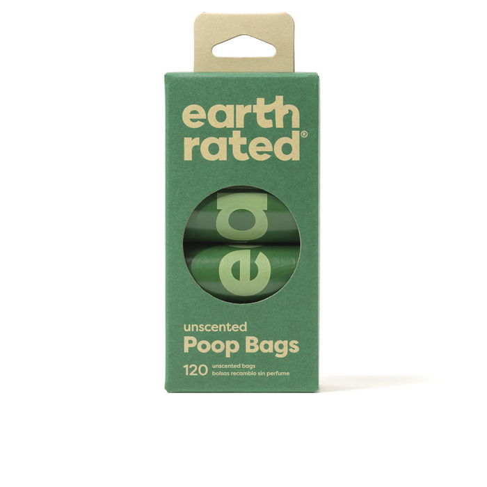 Earth Rated Sacs poubelles pour animaux, recharge sans parfum, 8 rouleaux x 15 unités Earth Rated Sacs poubelles pour animaux, recharge sans parfum, 8 rouleaux x 15 unités
