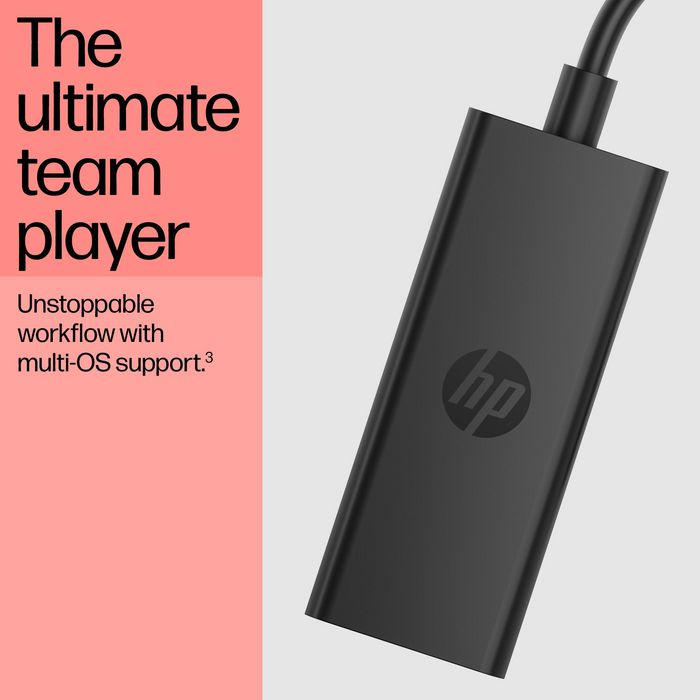 HP Adaptateur USB-C vers DisplayPort G2 - DisplayPort 1.4 - Prise en charge 8K - Plug-and-Play - Portable - Avec au moins 80% de plastique recyclé