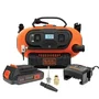 BLACK+DECKER BDCINF18N-QS - Compresseur gonfleur filaire ou sans fil 18V - 11 bars / 160 PSI - Arrêt automatique - Réglage digital de la pression - Sans batterie