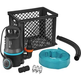 Gardena Kit anti-inondations avec pompe d'évacuation, tuyau de 10 m et caisse de 29 L