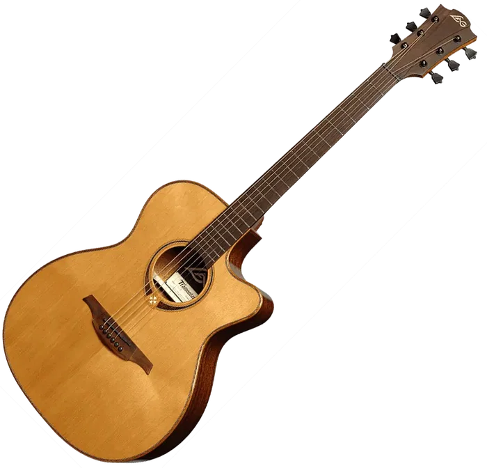 LAG Guitare Acoustique Auditorium Cutaway Tramontane 118 A/E - Table Cèdre Rouge Massif, Fond Khaya, Electronique Astro-Lag, Naturelle
