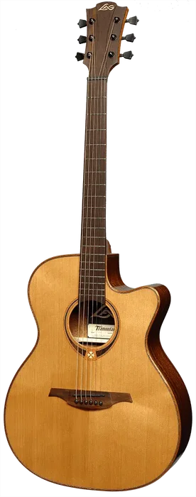 LAG Guitare Acoustique Auditorium Cutaway Tramontane 118 A/E - Table Cèdre Rouge Massif, Fond Khaya, Electronique Astro-Lag, Naturelle