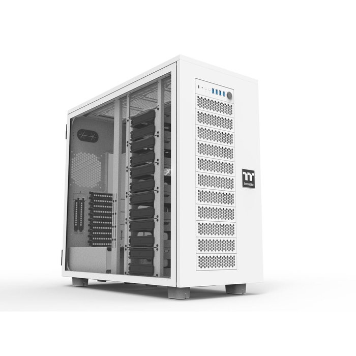 Boîtier ATX semi-tour THERMALTAKE AX700 TG Blanc Noir