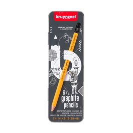 Bruynzeel Teens Trousse de 6 crayons à papier graphite Burotek