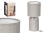 Giftdecor Lampe de Table en Tissu Gris 13x20x13cm avec Abat-jour (Set de 12)