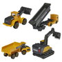 Majorette Coffret Cadeau 5 Engins Construction Liebherr et Volvo
