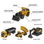 Majorette Coffret Cadeau 5 Engins Construction Liebherr et Volvo
