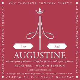 Augustine Jeu de cordes classique Nylon Crystal Argenté Tension Normale