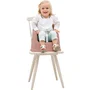 Thermobaby - Rehausseur de chaise bébé Tudi Rose Câlin - Harnais 3 points - Polypropylène - Sans BPA - Fabrication française