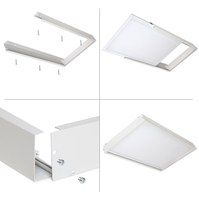 Cadre d'installation en surface pour panneau LED 60x30 cm
