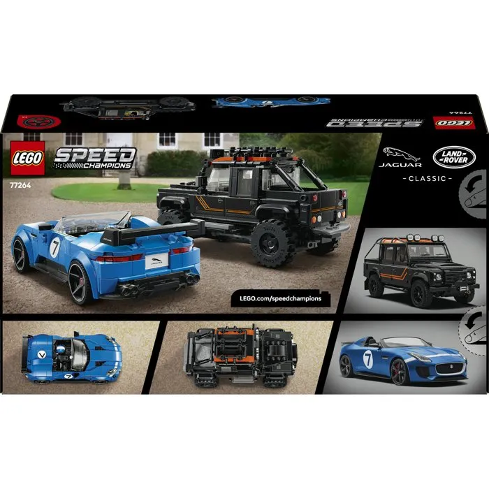 LEGO Speed Champions Jaguar Project 7 et Land Rover Defender (77264) avec 740 pièces LEGO Speed Champions Jaguar Project 7 et Land Rover Defender (77264) avec 740 pièces
