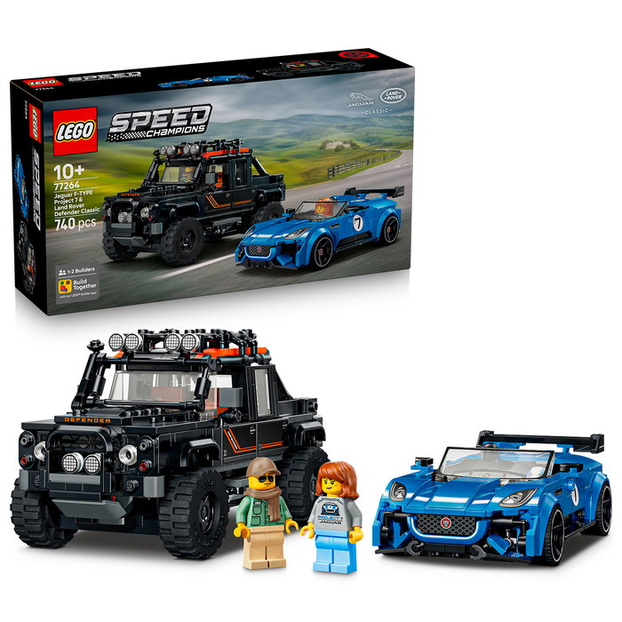 LEGO Speed Champions Jaguar Project 7 et Land Rover Defender (77264) avec 740 pièces LEGO Speed Champions Jaguar Project 7 et Land Rover Defender (77264) avec 740 pièces