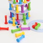 TACHAN - La Tour en Ruines - Jeu d'équilibre et d'adresse en bois pour enfants +3 ans - Version multilingue (Anglais, Français, Allemand, Italien, Portugais, Espagnol)