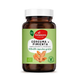 EL GRANERO Curcuma + Pimienta Bio 120 capsules