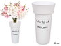 Giftdecor Jarron Florista Blanc 43 cm - Vase en Plastique (Set de 12)