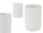 Berilo Vaso en résine blanc rond 7,8 x 10,5 x 7,8 cm (Set de 6)