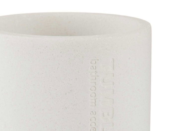 Berilo Vaso en résine blanc rond 7,8 x 10,5 x 7,8 cm (Set de 6)