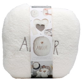 Home Deco Factory Coussin-mante Sherpa Amour, Collection POUR ELLE