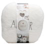 Home Deco Factory Coussin-mante Sherpa Amour, Collection POUR ELLE