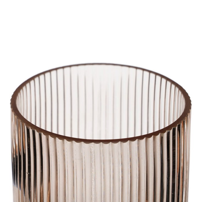 BigBuy Home Vase Marron Verre 13,5 x 13,5 x 22 cm