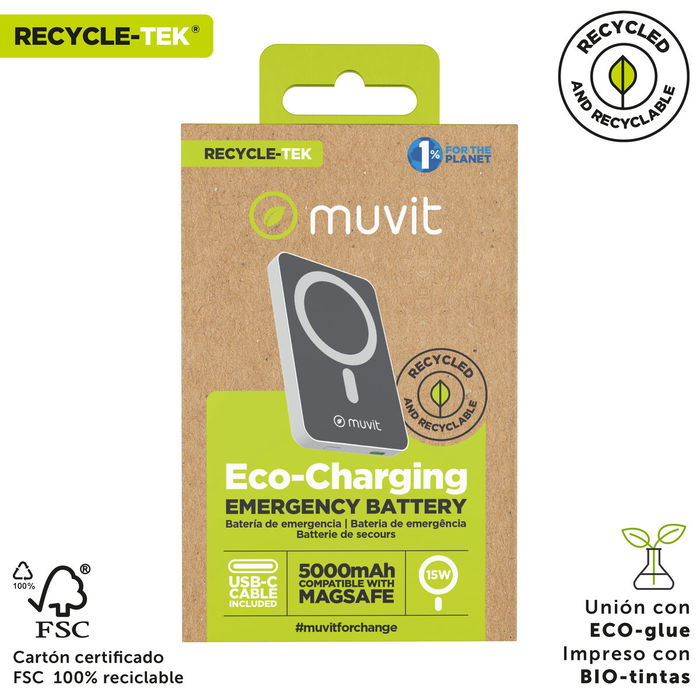 Powerbank Muvit for Change DP51AQ-R Blanc 5000 mAh