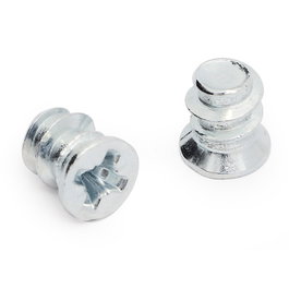 HERRAJES ALK Vis euro en acier zincé, tête plate, 6,3 mm x 8 mm