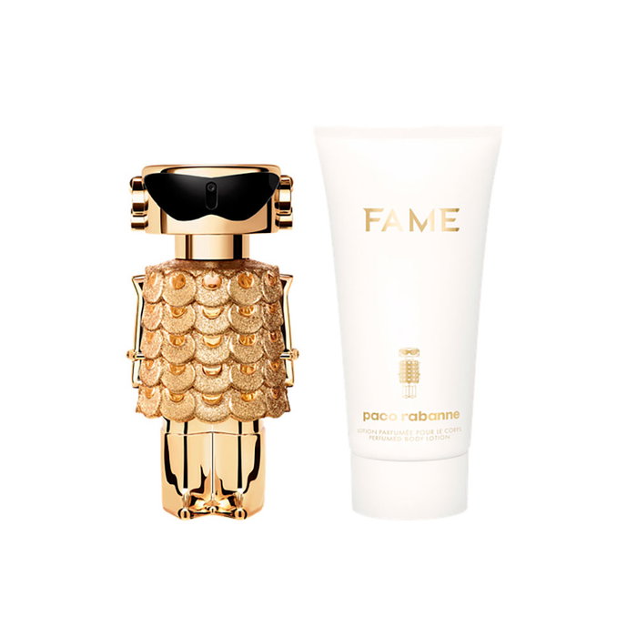 Rabanne Coffret FAME Intense Eau de Parfum vaporisateur 50 ml + Lait Corps 75 ml Femme 2 pz