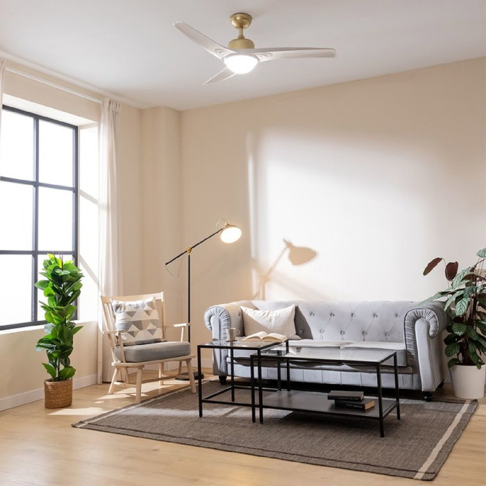 Ventilateur de Plafond avec Lumière Cecotec Aero 560 Blanc Doré 18 W 60 W