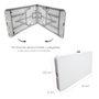 SATURNIA Table Pliante Rectangulaire HDPE Blanco 244x76x74 cm