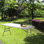 SATURNIA Table Pliante Rectangulaire HDPE Blanco 244x76x74 cm
