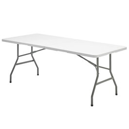SATURNIA Table Pliante Rectangulaire HDPE Blanco 244x76x74 cm