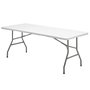 SATURNIA Table Pliante Rectangulaire HDPE Blanco 244x76x74 cm
