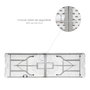 SATURNIA Table Pliante Rectangulaire HDPE Blanco 244x76x74 cm