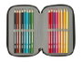 Safta Plumier Triple 37 Pièces pour Crayons - Dimensions : 12,5 x 19,5 x 5,5 cm