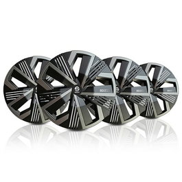 Sparco SPC1522BKGR - Enjoliveur Nagoya bicolore 15" noir et gris, set de 4 pièces, pour automobile et motorsport