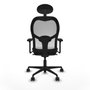 Piqueras y Crespo Chaise de Bureau avec Appui-tête Jorquera 3D036N1 Noir