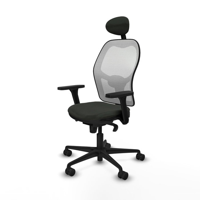Piqueras y Crespo Chaise de Bureau avec Appui-tête Jorquera 3D036N1 Noir