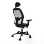 Piqueras y Crespo Chaise de Bureau avec Appui-tête Jorquera 3D036N1 Noir