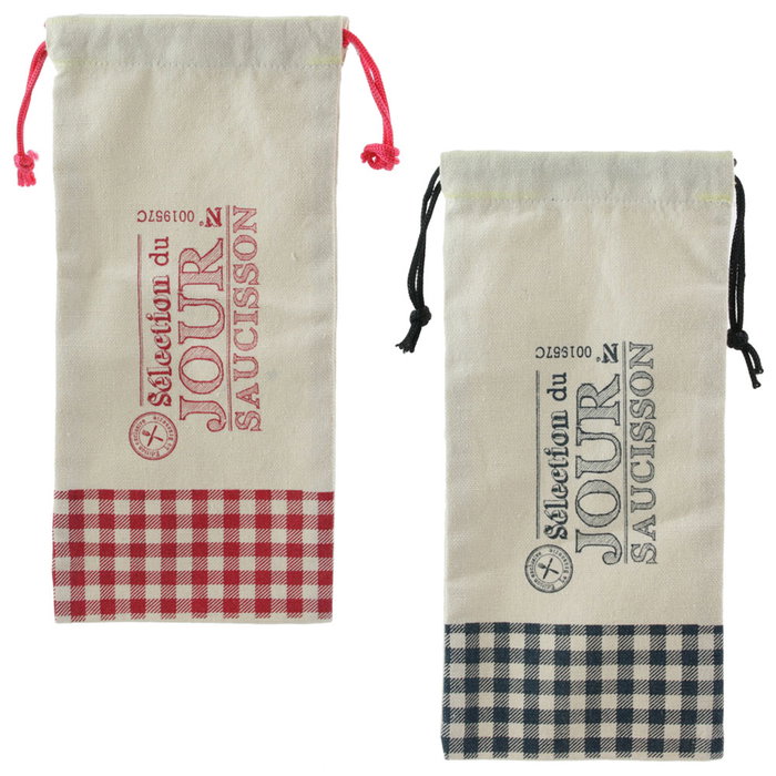 Totally Addict Sac de conservation pour charcuterie en coton BISTROT Totally Addict Sac de conservation pour charcuterie en coton BISTROT