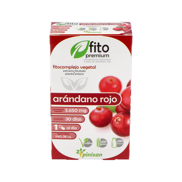 Pinisan Fito Premium Arándano Rojo 30 capsules Pinisan Fito Premium Arándano Rojo 30 capsules