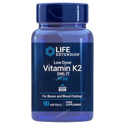 LIFE EXTENSION Vitamine K2 (MK-7) 45 MCG 90 Softgels LIFE EXTENSION Vitamine K2 (MK-7) 45 MCG 90 Softgels