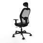 Piqueras y Crespo Chaise de Bureau Jorquera avec Appui-tête, Noir et Gris